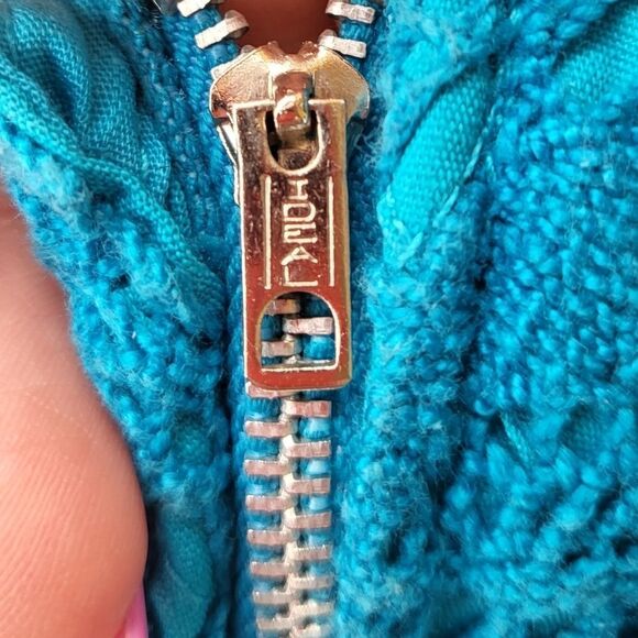 Vintage Turquoise Mexican Bell Sleeve Crochet Trim Maxi Boho Dress XS/S - Picture 7 of 7